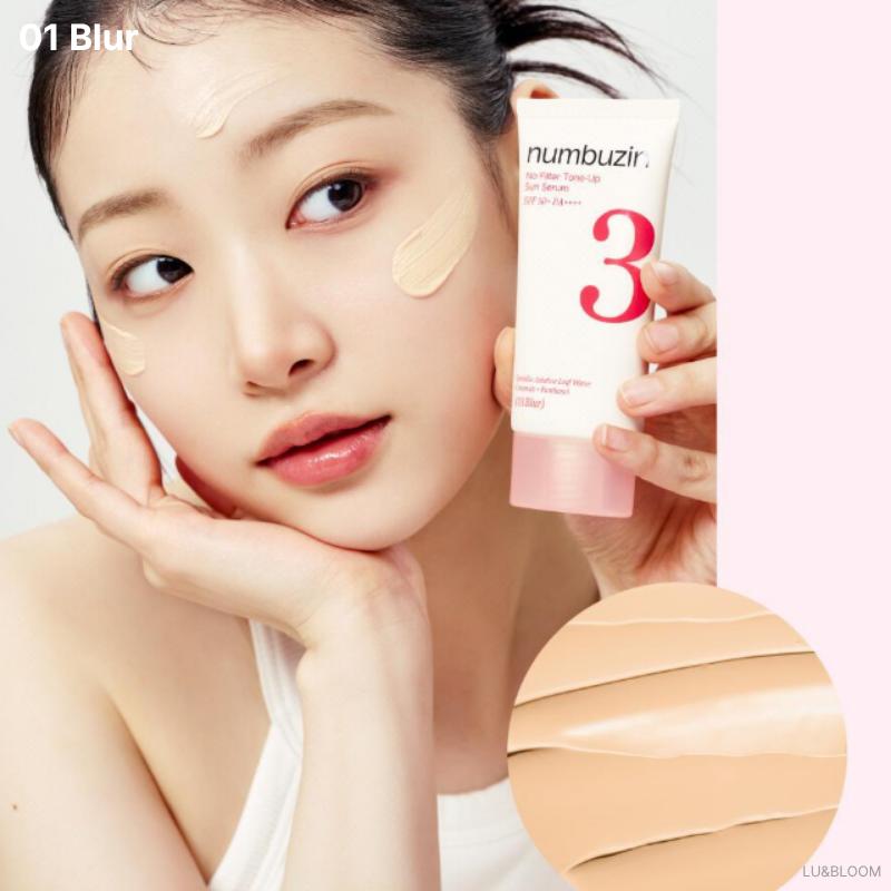 NUMBUZIN N°3 Base Porcelana-skip Tone Up Beige SPF50+ PA++++ 50ml(Versión de renovación.) (+Regalo gratis)