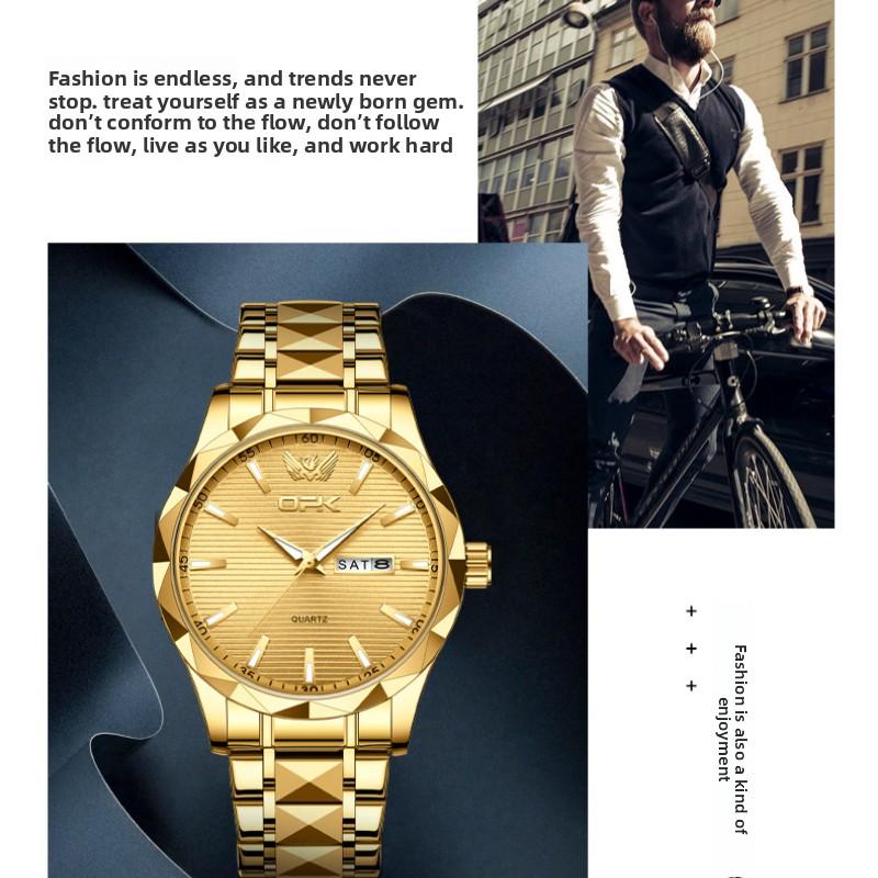 OPK Brand Double Calendar Men's Watch Trend Quartz Watch