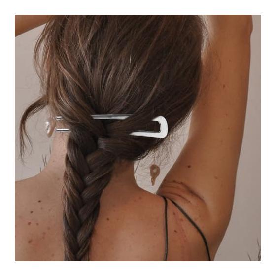 FRCOLOR U-Shaped Hairpins, 3-Piece Set for Women, French Hair Sticks, Textured Metal Updo Accessories
