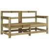 VidaXL Garden Chairs with Cushions Set of 2 Impregnated Pine Wood 825596