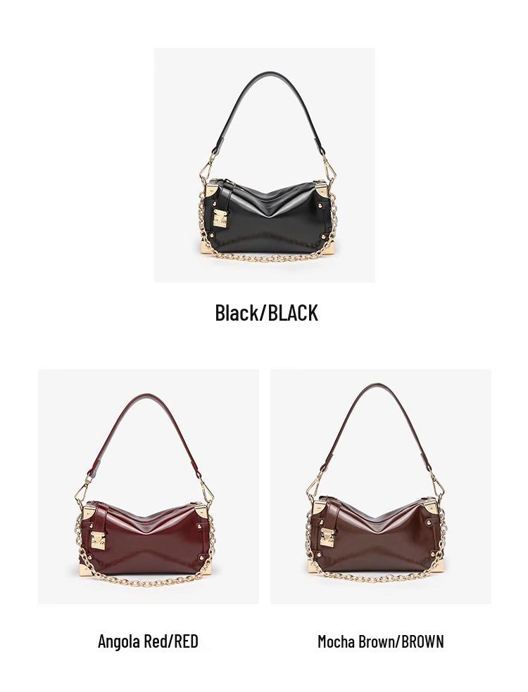 Women's Retro High-End Soft Leather Box Bag - New 2024 Autumn/Winter Crossbody & Shoulder Bag