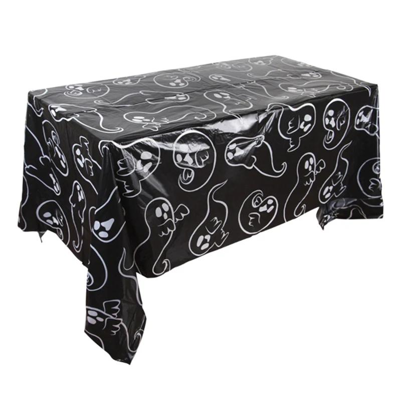 Halloween Decoration Tablecloth Pumpkin Spider Web Bat Plastic Table Cover Festival Party Home Table Decoration Supplies