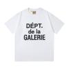Summer Men's and Women's Gallery Dept "DÉPT. De La GALERIE" Text Print T-Shirt Streetwear
