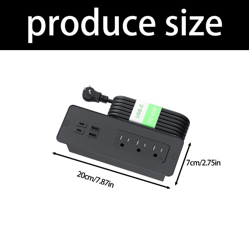 Desk Recessed Charging Socket Charging Port Socket Desktop Charging Station Installation Multipurpose Circuit for Home