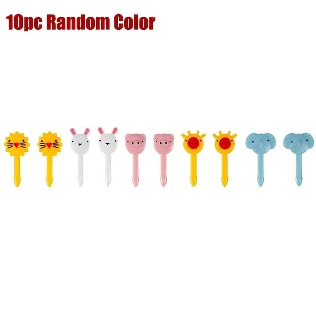 

40PCS Fruit Fork Cartoon Kids Cake Fruit Toothpick Mini Animal Fork Food Grade Plastic Bento Lunch Bento Accessories Party Decor