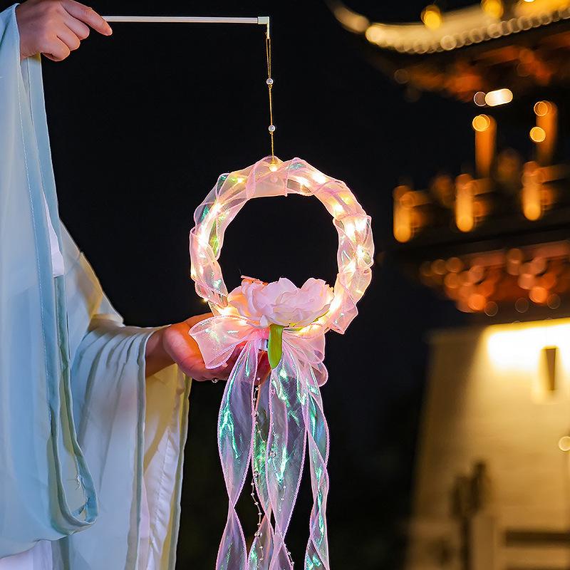 

2025 Mid-Autumn Festival Handmade Bamboo Weaving Rabbit Lantern Kit for Kids DIY (Material Package)