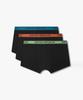 EMPORIO ARMANI UNDERWEAR Men'S Glossy Contrast Logo Boxer Briefs 3-Pack_Black 08M6363010