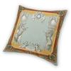 Equestrian Baroque Cherub Square Pillowcase Polyester Linen Velvet Pattern Zip Decor Home Cushion Case