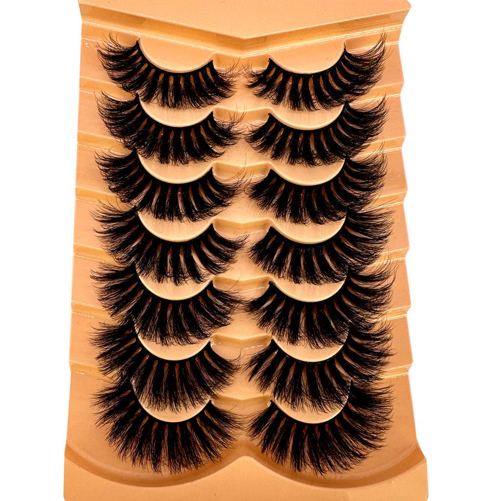 NEW 7pairs Fake Eyelashes Thick Long False Eyelashes Dramatic Lashes 3D Faux Mink Eyelashes Full Lashes Makeup