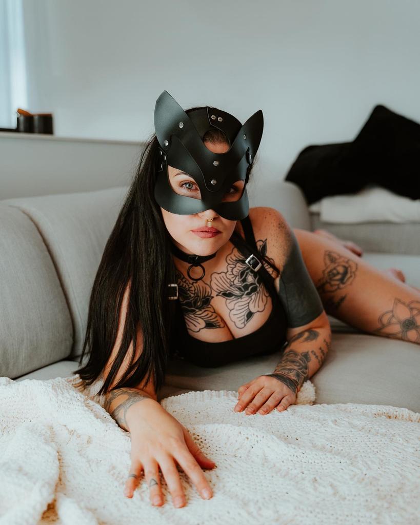 Ladies Leather Cat Mask Cosplay Anime BDSM Halloween Mask Sexy Men Orgy Party Punk Fetish Steampunk Masquerade Carnival