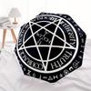 Compact 3-Fold Umbrella with Witchcraft Symbol Design - Portable, Durable Iron & Plastic, 8-Rib Automatic Open, Compact for Me