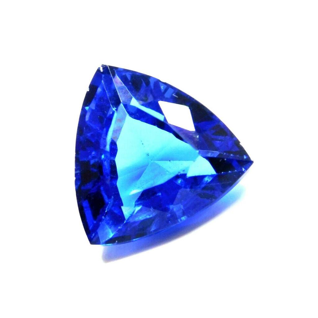 Natural Blue Tanzanite Loose Gemstone 10.23 Ct Trillion Cut for Jewelry Making and Gem Collections