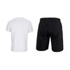 Under Armour Training Running Striped Short Sleeve Versatile Simple Shorts 2 Piece Fitness Set Men Sets 25500519-100+22500214-001