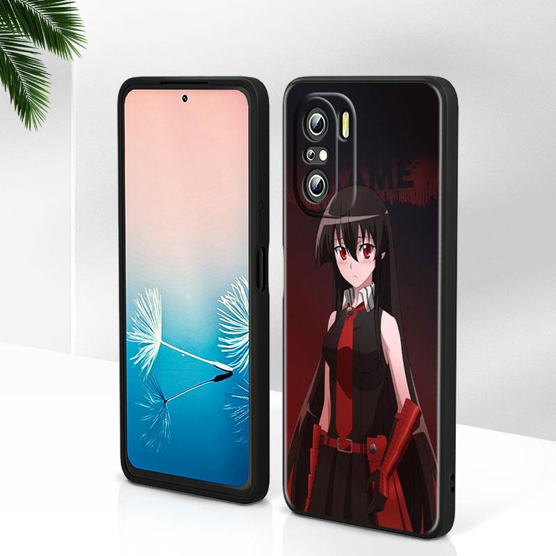 

Черный чехол для телефона Akame Ga Kill с аниме-мультфильмом для Xiaomi Redmi Note 12 Turbo 11E 11S 11 11T 10 10S 9 9T 9S Pro Plus 5G Redmi Note 8