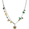 Seven-Color Stone Smiley Face Necklace - Y2K Style Women's Light Luxury Choker