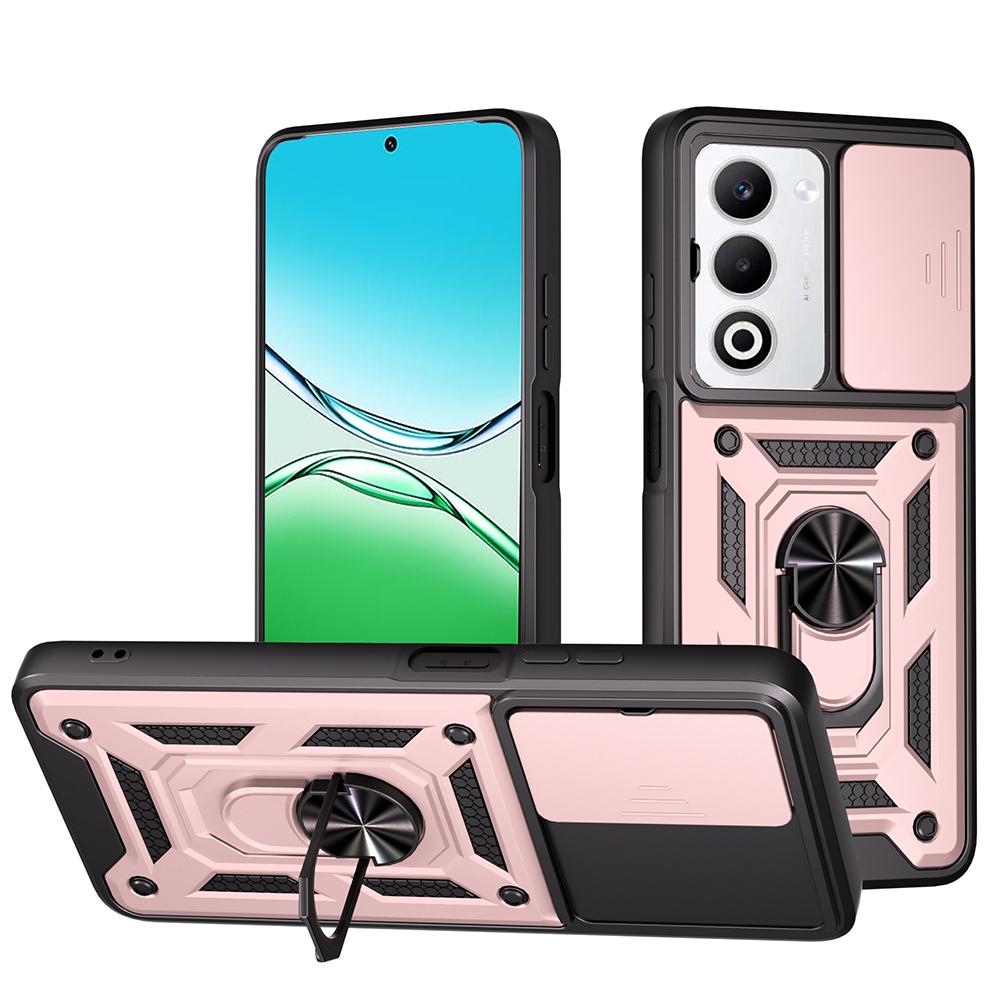 

Чохол-слайдер для камери для OPPO A5 5G A5X 4G Global Case Armor Кільце-тримач Підставка Захист Чохол для телефону OPPO A5 5G Global рожевий колір золота