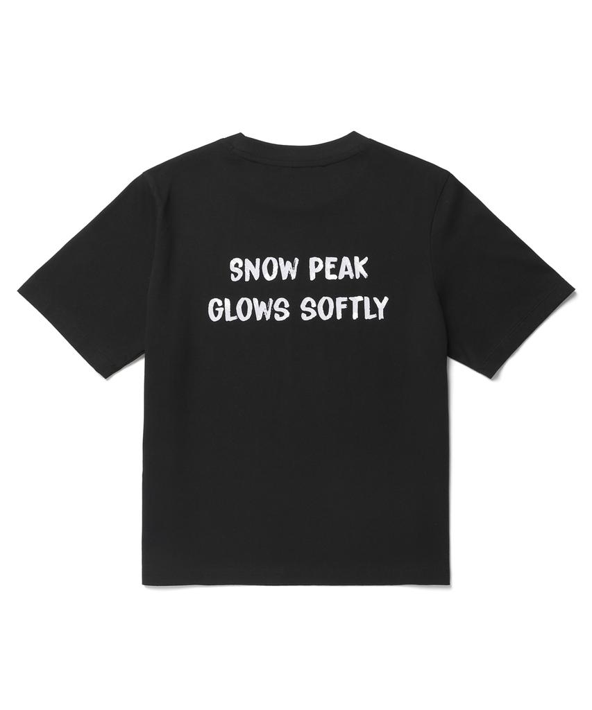 SNOWPEAK APPAREL Cotton Women'S Lettering Short Sleeve T-Shirt (S26Mwfts65) Black