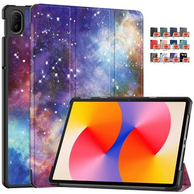 Folding Painted Leather Stand Trifold Case Hard Cover for Huawei Matepad 11 Se 2024 Case  Mate Pad SE 11 Case Cover