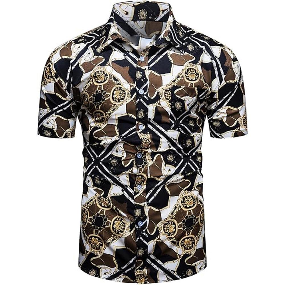 Outdoor Streetwear Men's Fashion Shirts Doodle Patterns Printed Men's Shirts Casual Daily Men's and Women's Shirt