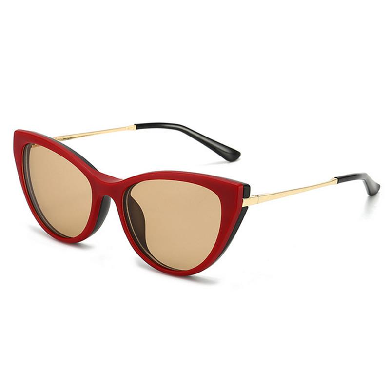 

2353 Cat Eyes TR90 Frame Metal Leg Magnet Clip Myopia Glasses 0 -1.0 -2.0 To -6.0 Hyperopia Sunglasses +0.5 +1.0 +2.0 To +6 0