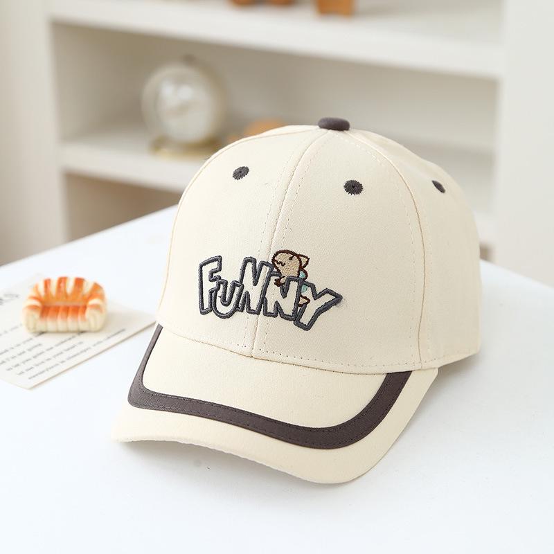 2026 Kids' Spring/Autumn Cartoon Sun Baseball Cap - Cute Duckbill Hat for Boys & Girls