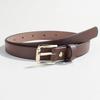 Casual Pin Buckle Belt Student Simple Jeans Decorative Fine Caramel Belt Ladies