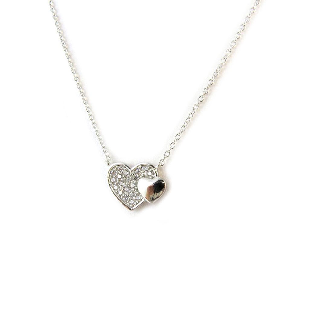 Les Trésors De Lily [N6830] - Collier Argent 'Love' blanc (rhodié)