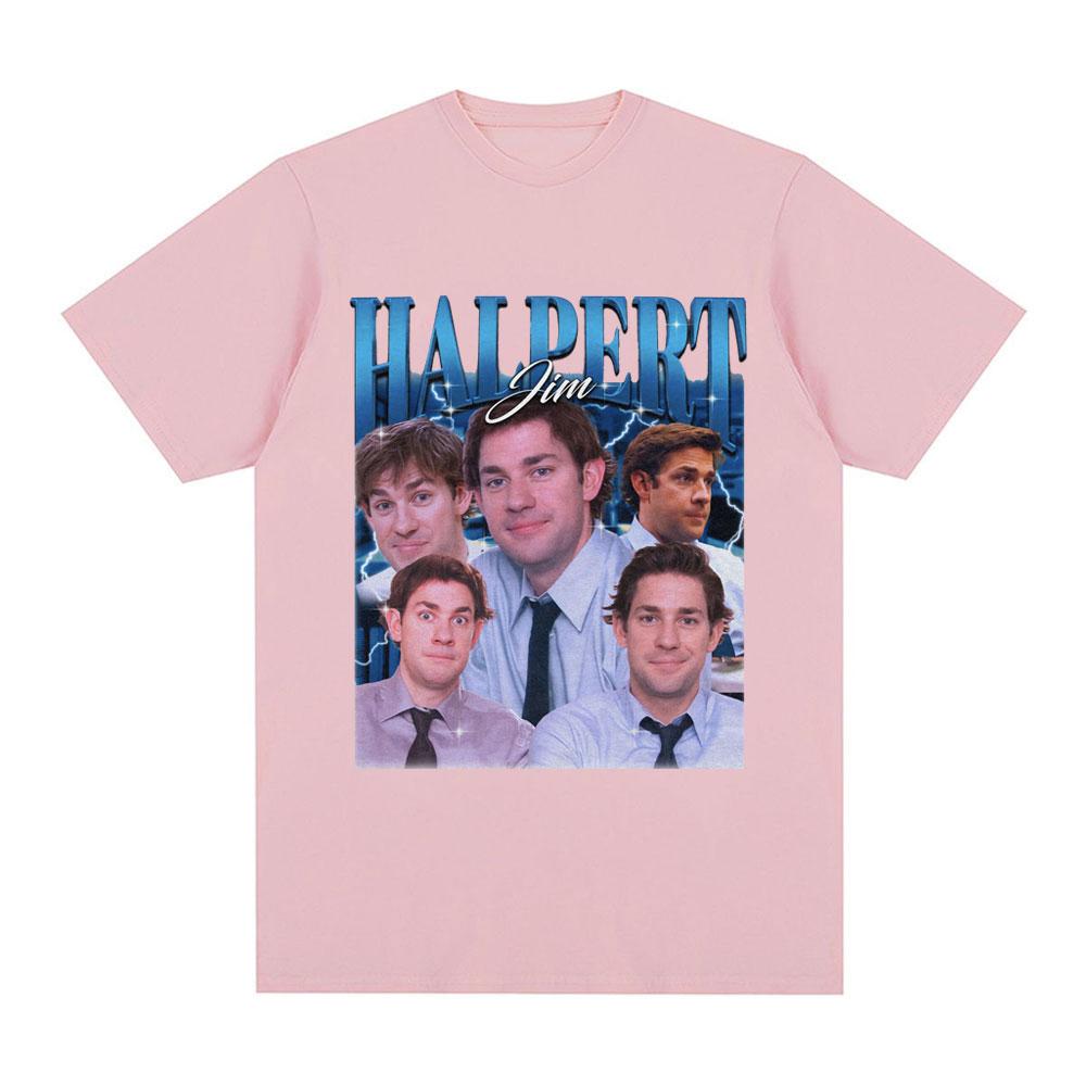 Tv Series Jim Halpert Dwight Schrute Homage The Office T-shirt  Women Fashion Vintage Short Sleeve Oversized T-Shirts
