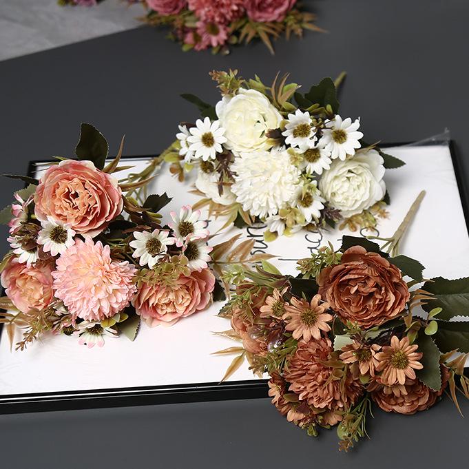 European Style Peony Artificial Flowers for Home, Wedding, and Photography Decoration