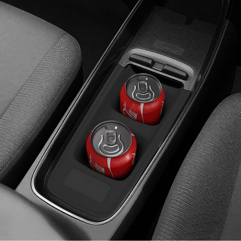 For Toyota AQUA 2025-2025 Silicone Car Center Control Cup Holder Drink Center Storage Box Automotive Interior Accessories Black