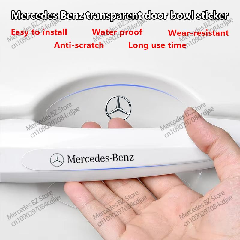 JBCR1 Car Stlying Door Handle Guard Sticker Auto Refit Accessorie For Mercedes Benz AMG A C E S Class W204 W205 W177 W117 W222 W212