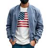 Foreign trade spring and autumn suede solid color men's zipper jacket casual retro long-sleeved cardigan jacket men