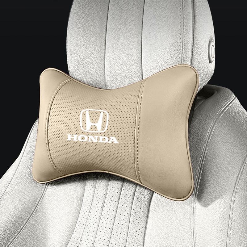 1Pcs Car Seat Headrest Leather Head Support Neck Pillow For Honda Civic Fit Jazz Accord Pilot CRV Odyssey Passport City Shuttle