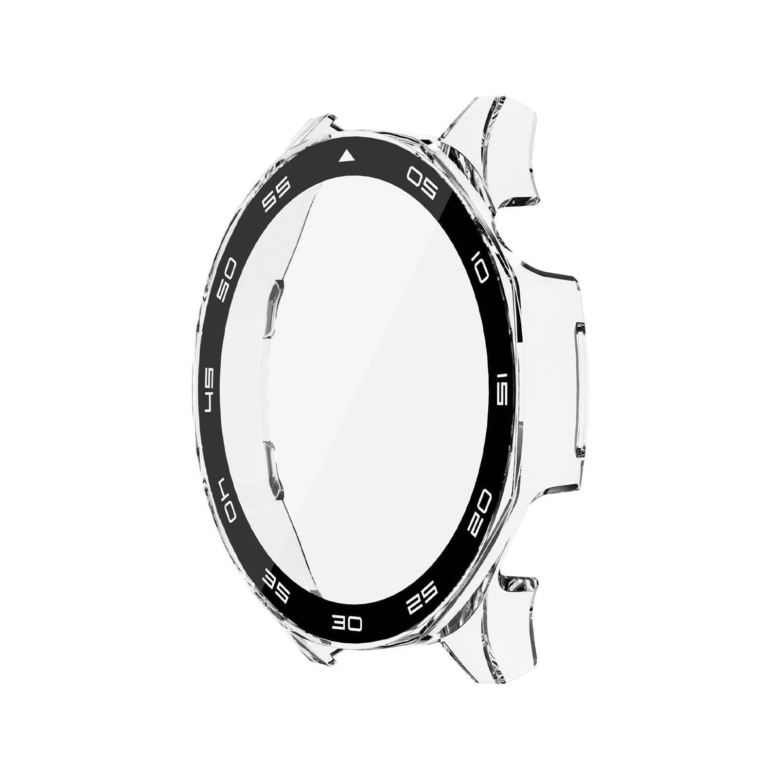 

Чехол из ПК + закаленного стекла для Huawei Watch GT 5 Pro 46 мм / GT5 46 мм, полная защита экрана, бампер для Huawei Watch GT 5Pro GT5 Pro 46mm чистый