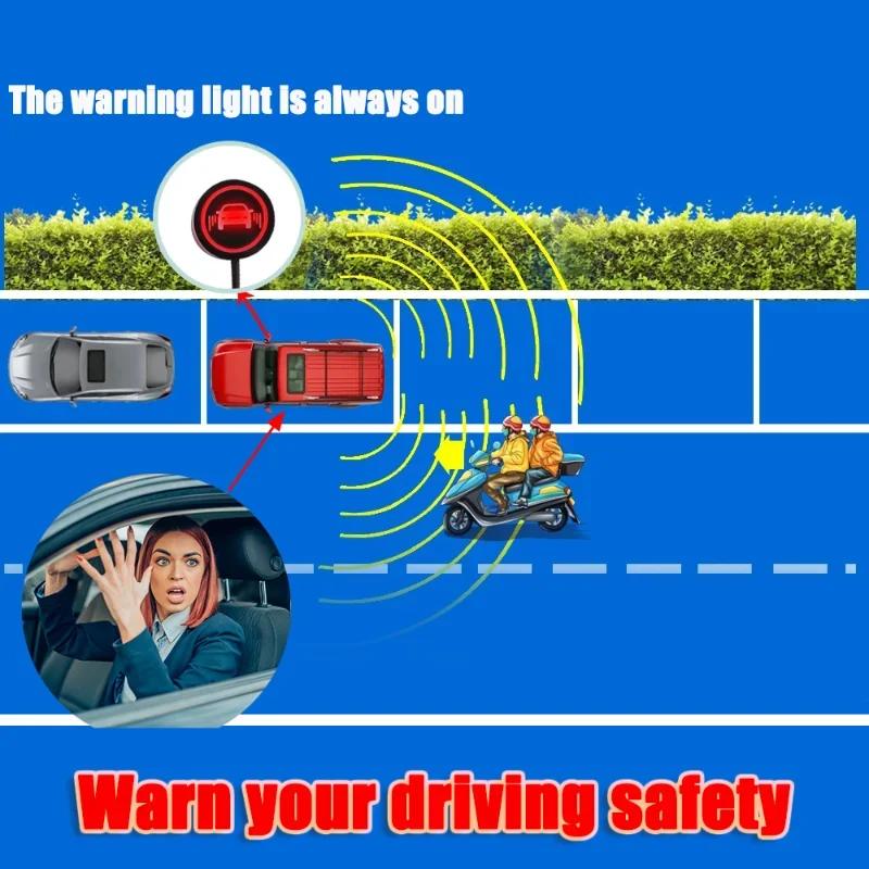 2pcs Car Blind Spot Radars Detection System Warning Light Micro Sensor Change Lane Driving Assistance Reverse Radars Sensor
