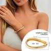 Exaggerated metal arc plain ring bracelet bracelet wide surface multi-layer simple bracelet