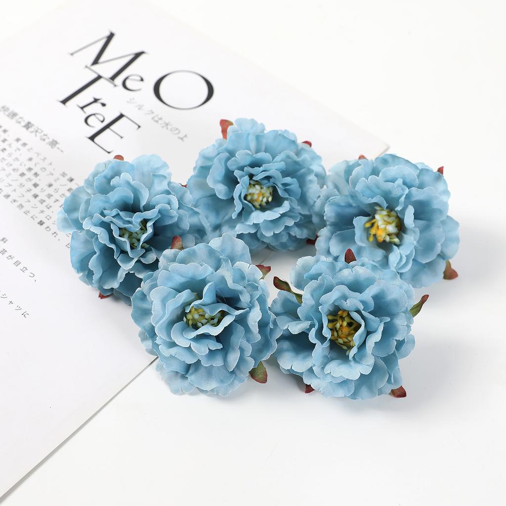 10Pcs Peony Artificial Flowers Head 6CM Fake Flowers for Home Room Wedding Decoration Arrangement DIY Carft Gifts Accessories