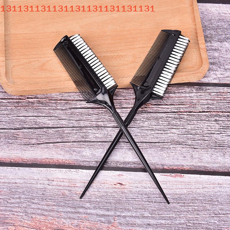 Professional Hairdressing Double Side Dye Comb With Nylon Hair Drying Brush Tinting Combs Hair Color Brush Hair Styling Tools