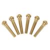 Pack of 6 Acoustic Guitar  Brass Column String Staples  5 Picks Nail Starter