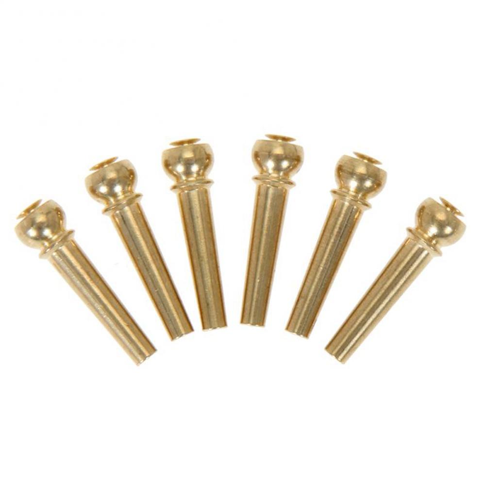 Pack of 6 Acoustic Guitar  Brass Column String Staples  5 Picks Nail Starter