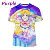 Summer New Children T Shirt Anime Sailor Moon Printed 3D T-shirt Fashion Cute Girly Anime Harajuku Style Short Sleeve Tshirt Top