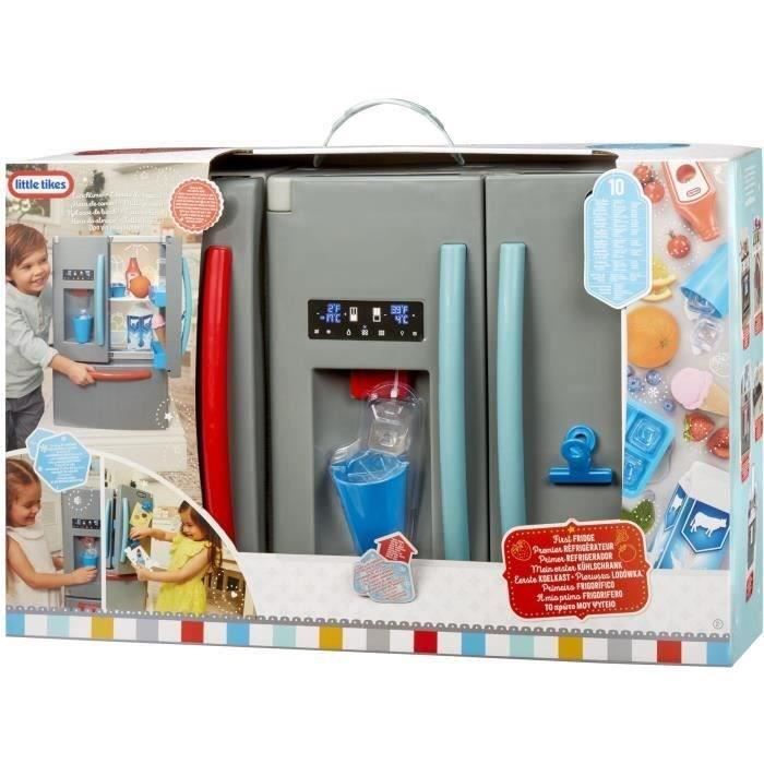 Little Tikes - Mon 1er frigo - Jeu d'imitation - Distributeur de glaçons réaliste - Lumieres et bruits réalistes - Nourritures et bo