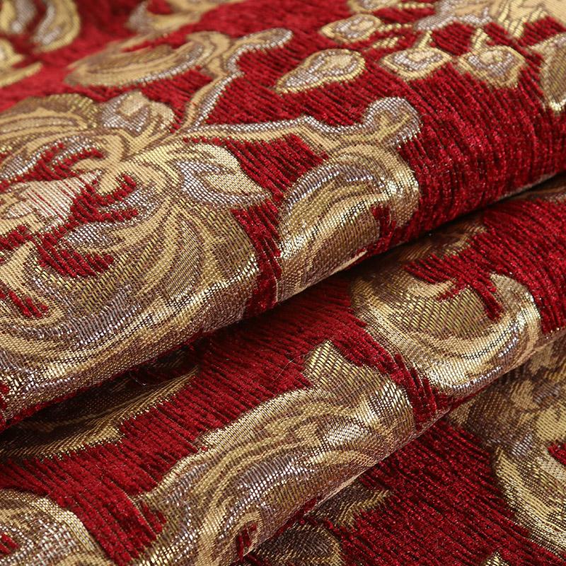 Jacquard Chenille Sofastoff Europäischer Stil Hohe Präzision für Polsterung Heimdekoration Gardinenbezüge Pro Meter