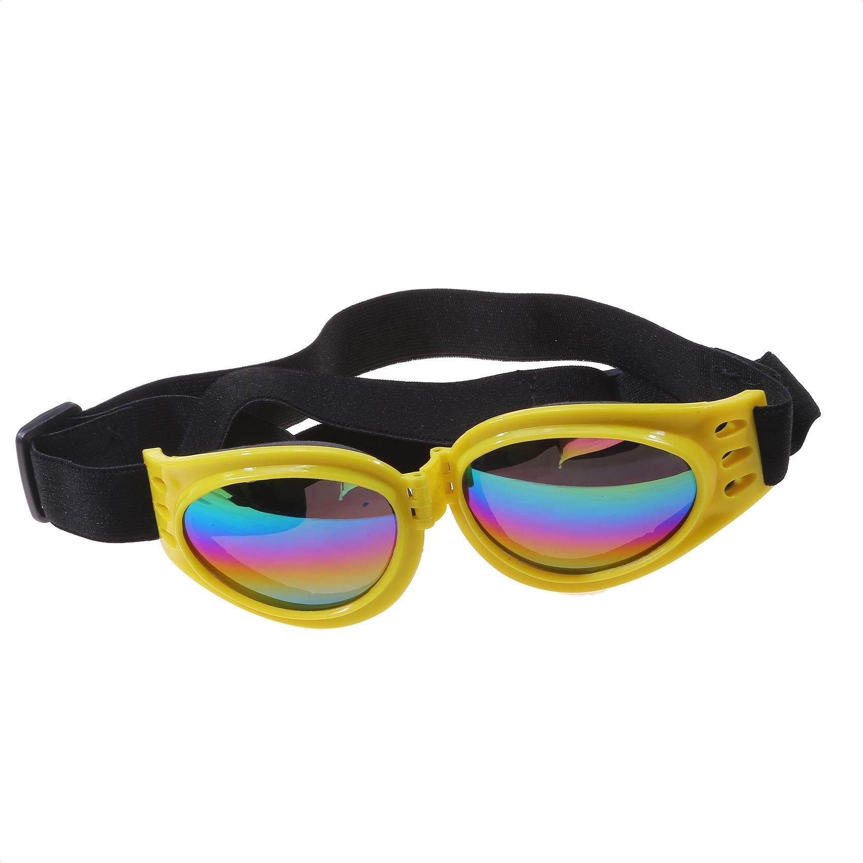 

Pet Glasses 6 Color Foldable Small Medium Large Dog UV Protection Sunglasses Cat Accessories Supplies жовтий