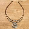 Long Necklace Swirl Totem Vintage Bohemian Beach Women's Necklace Pendant