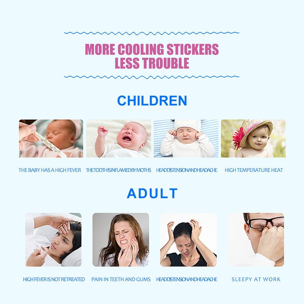 Refreshing And Refreshing Patch Refreshing Hydrogel Cartoon Ice Patch Fast Patch.