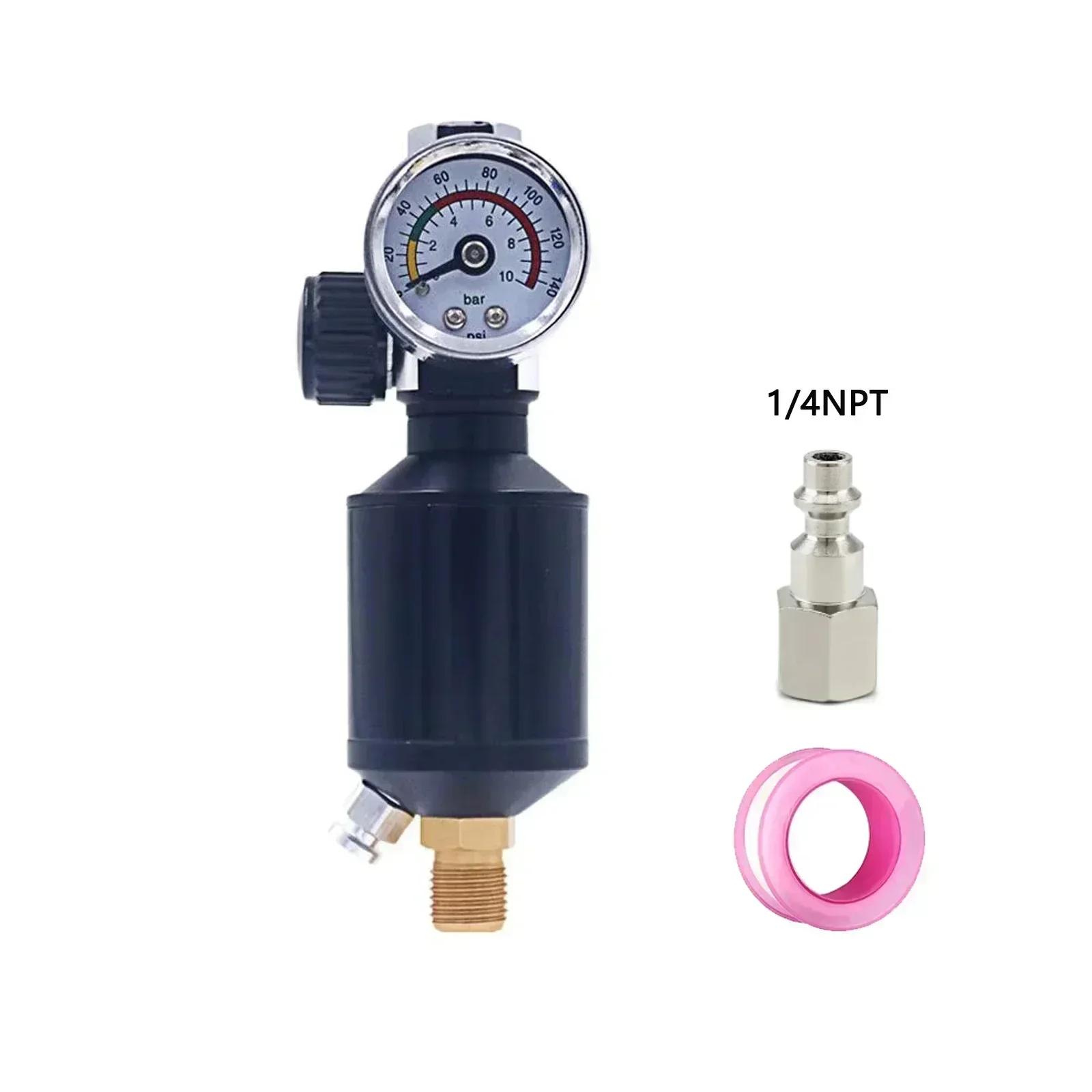 

Compact Air Pressure Regulator with Water Filter and Stainless Steel Connector for Pneumatic Tool Applications чорний