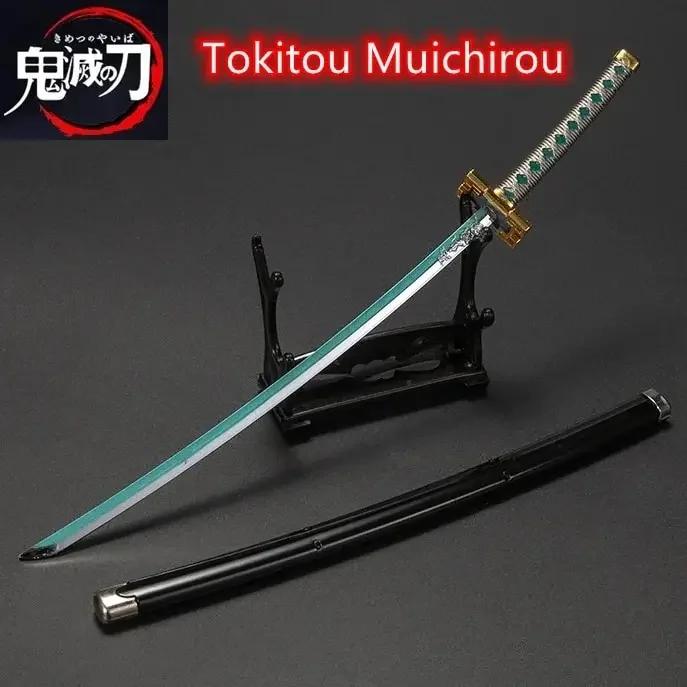 26cm Demon Slayer Katana Swords Alloy Real Katana Samurai Cosplay Home Decoration Edge Bedroom Decor Japanese Kid Toy Anime Gift
