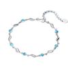 Ocean Blue Geometric Bracelet Women Jewelry Copper Decoration Gifts Fashion