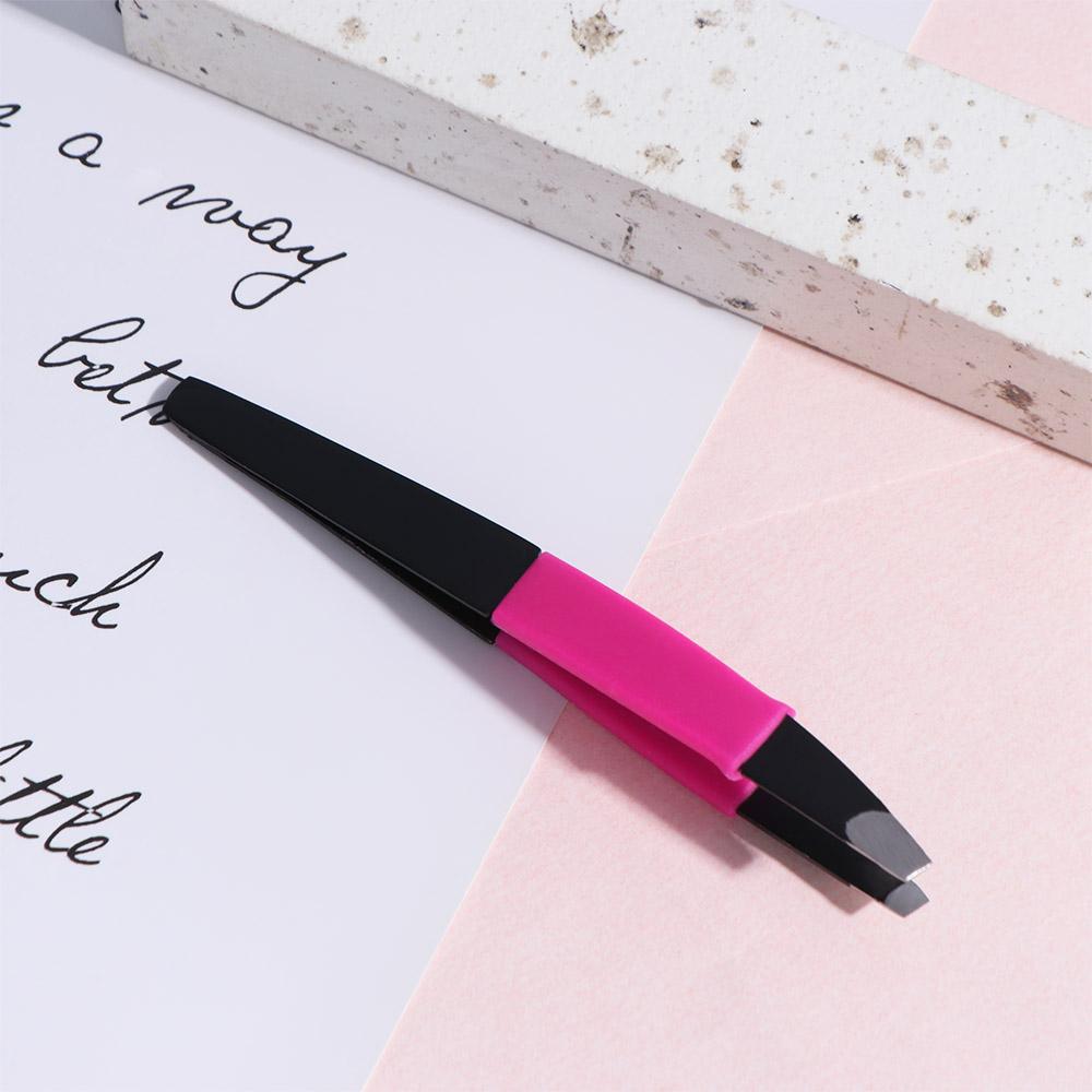 

Silicone Facial Hair Removal Grooming False Eyelash Tweezers Slanted Eye Brow Clips Women and Men 1 pc